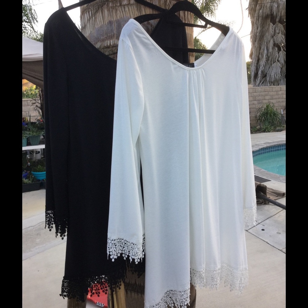 COPY - S A L E -TUNIC OR DRESS 	L WHITE